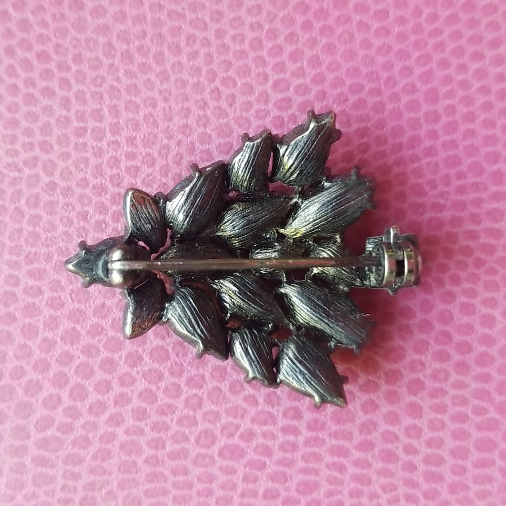 VTG Tiny Xmas Tree Brooch - Picture 4 of 7